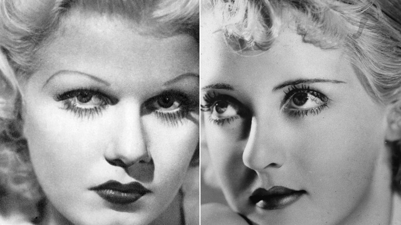 Jean Harlow and Bette Davis looking glamorous