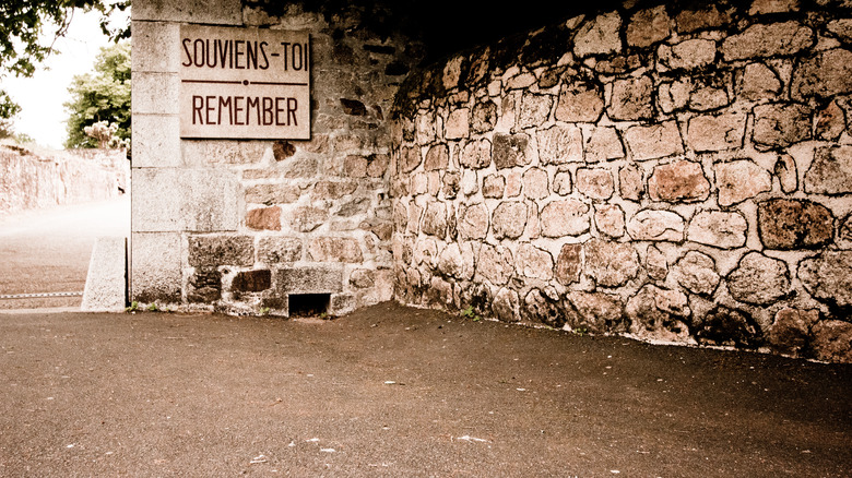 Entrance to Oradour-sur-glane village in France 