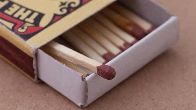 vintage-looking box of matches