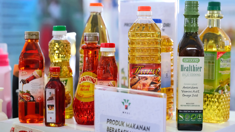 Products on display in a 'Love My Palm Oil' campaign in Malaysia, 2019