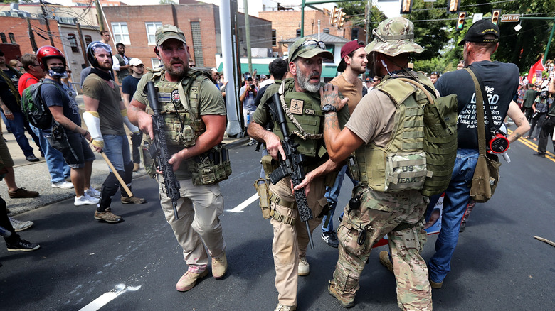 Unite the Right members holding guns