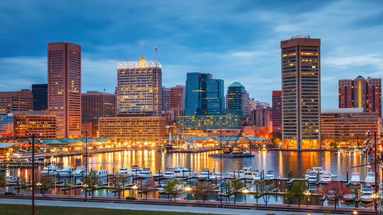 View on Baltimore skyline