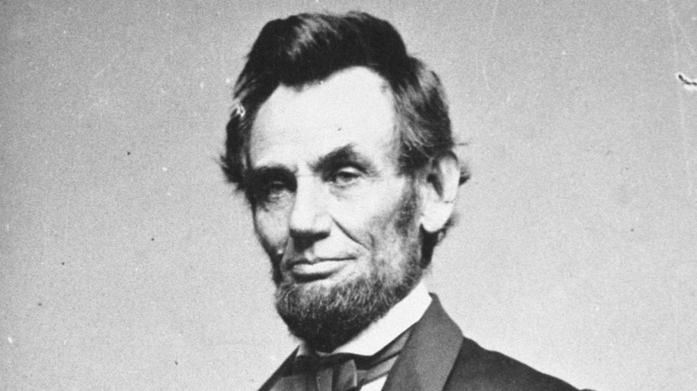 Abraham Lincoln half smiling 