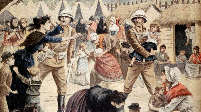 Painting of Boer Concentration Camp