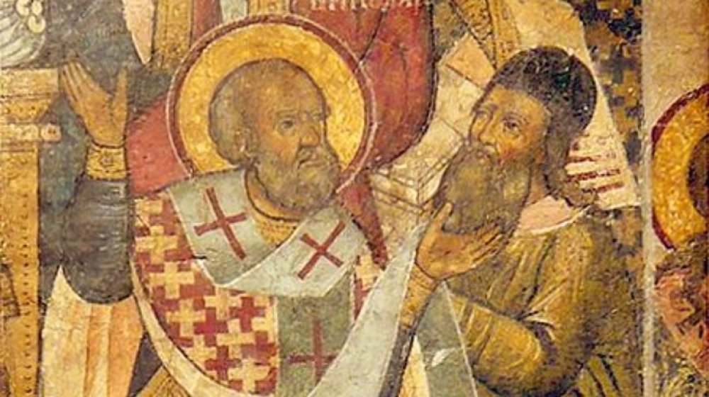 Saint Nicholas slaps Arius