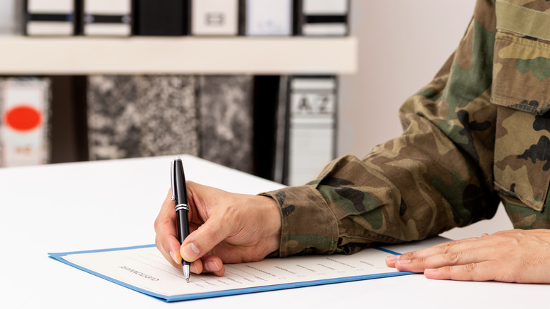 army hand writing