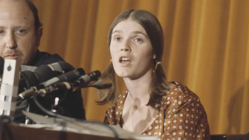 Linda Kasabian speaks at a press conference