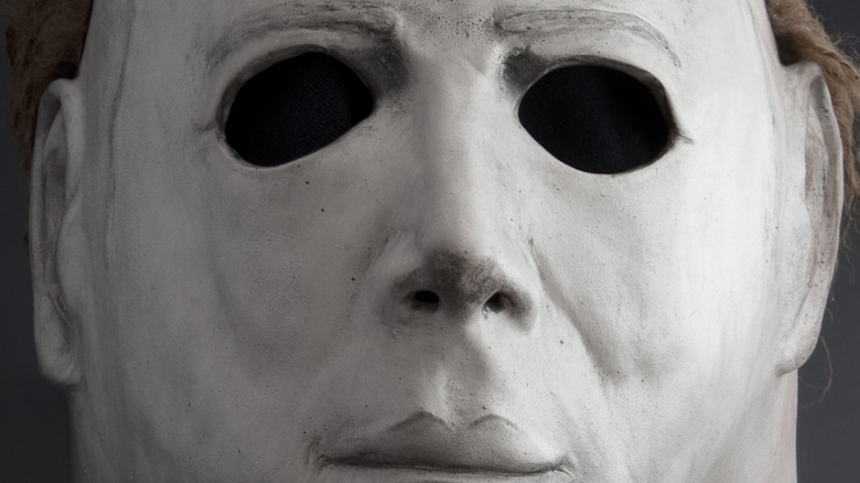 Close-up of Michael Myers' mask