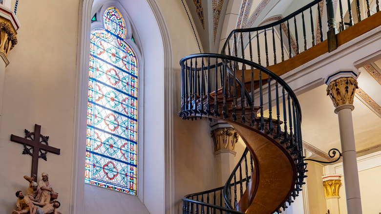 The chapel's staircase