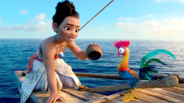 Moana and Hei Hei