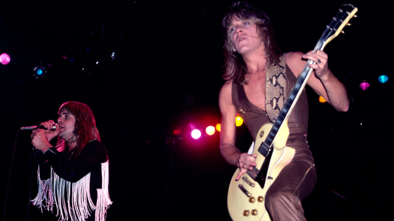 Randy Rhoads performing with Ozzy Osbourne