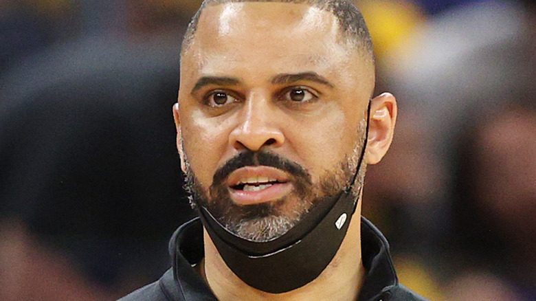 Ime Udoka coaching mask chin