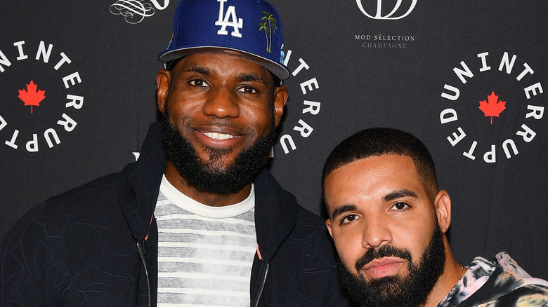 LeBron James and Drake smiling