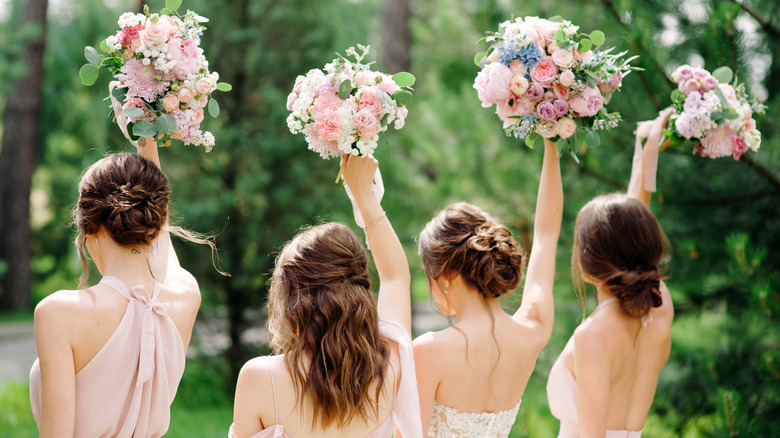 Bridesmaids at a wedding