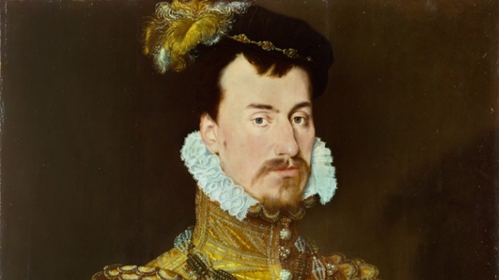 Cropped portrait of Robert Dudley, attributed to Steven van der Meulen, c. 1560