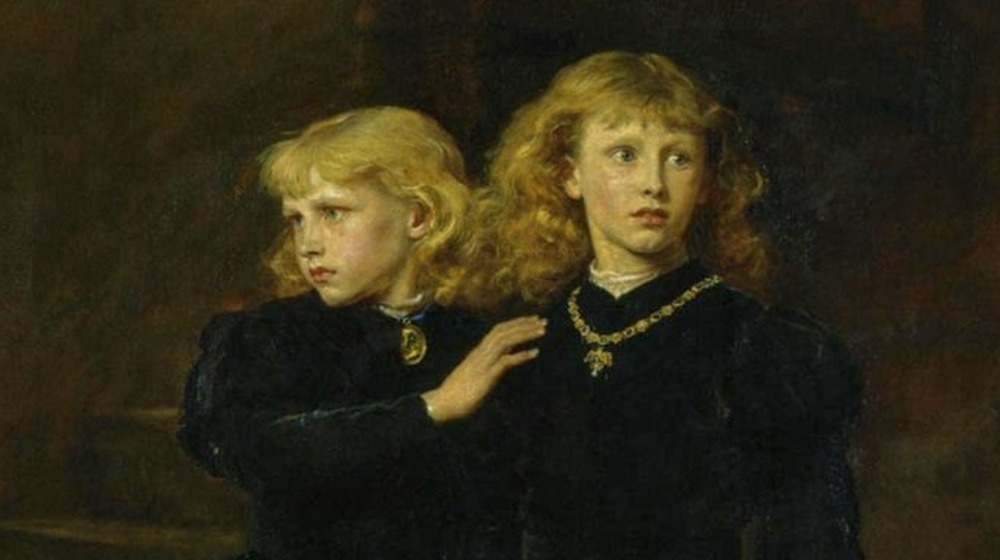 Cropped version of "The Two Princes Edward and Richard in the Tower, 1483" by Sir John Everett Millais, 1878