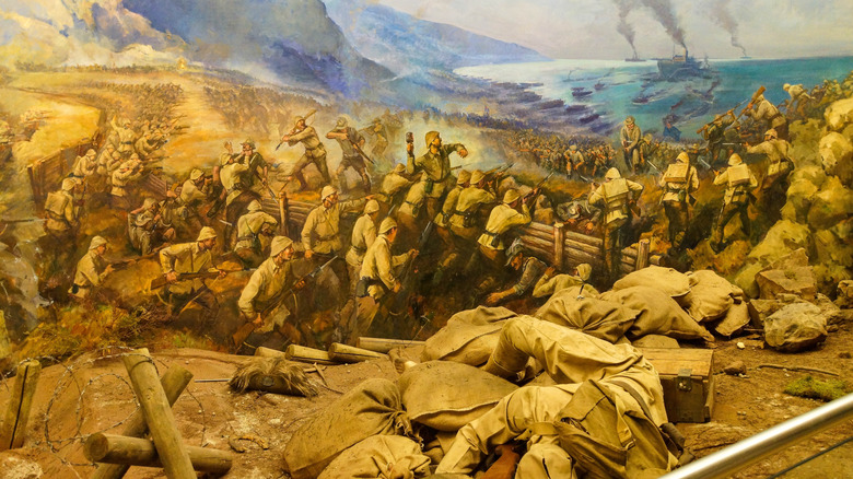 painting of battle of gallipoli