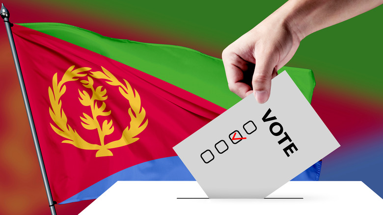 Eritrea flag vote invitation