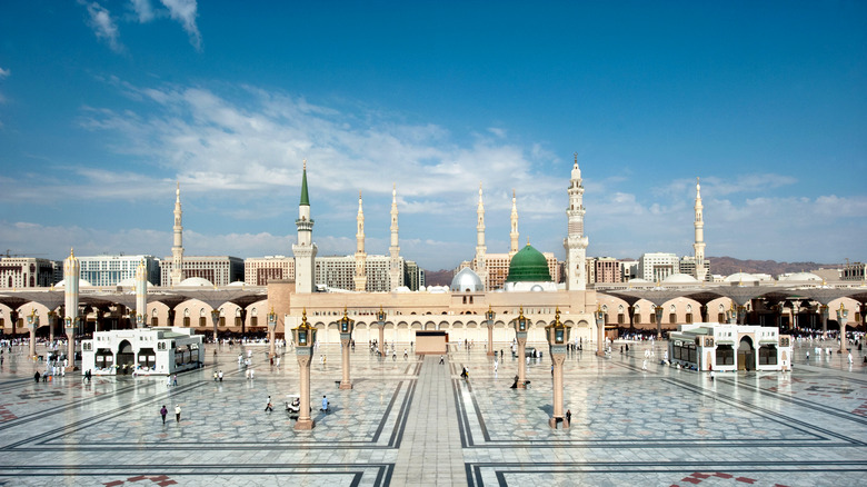 Saudi Arabia mosque blue sky