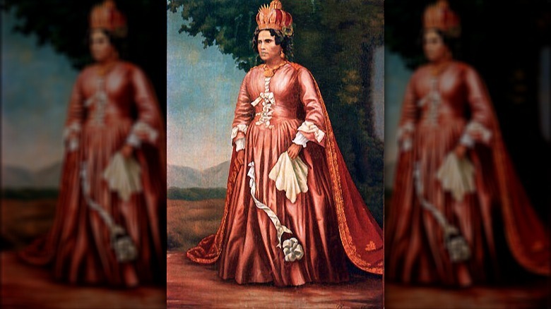 Queen Ranavalona I of Madagascar posing