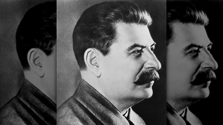 Portrait photograph of Joseph Stalin looking right