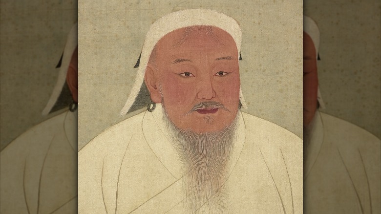 14th century portrait painting of Genghis Khan