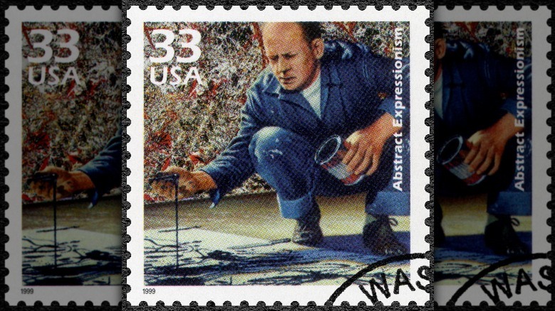 Jackson Pollock stamp