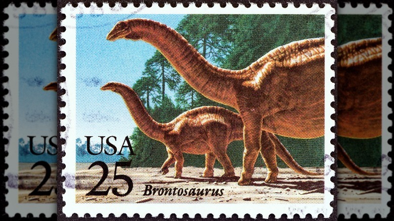 Brontosaurus stamp