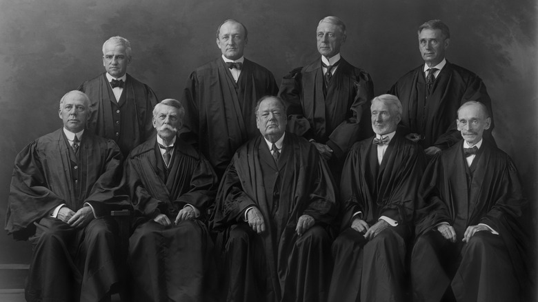 The official portrait of the justices of the U.S. Supreme Court in 1915