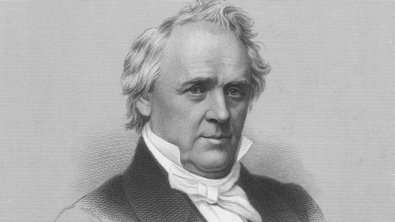 James Buchanan posing in suit portrait