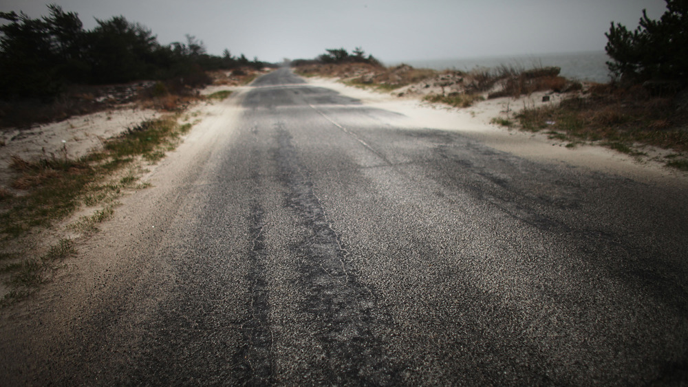 Beach road near found remains