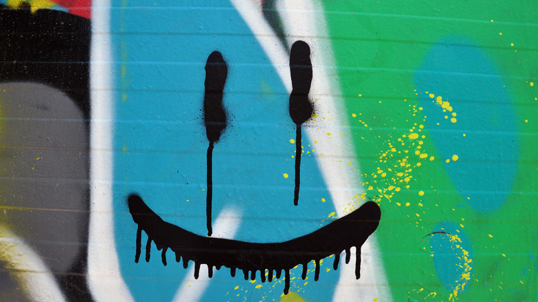 smiley face graffiti