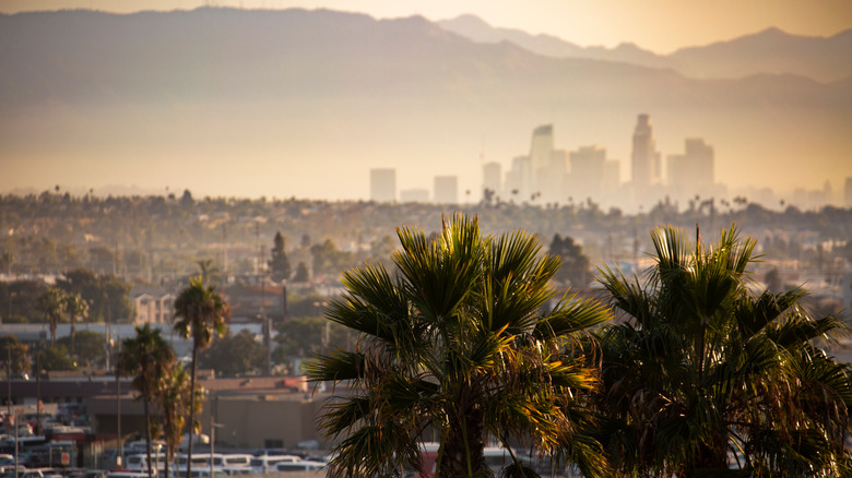 A smoggy day in Los Angeles