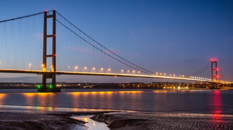 The Humber bridge near Hull, East Yorkshire