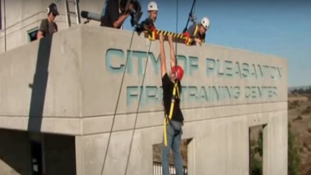 MythBusters Hanging From Ledge