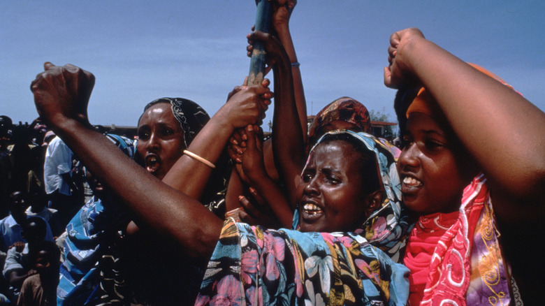 Somalia women protesting