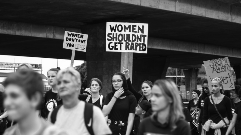 South African women protesting