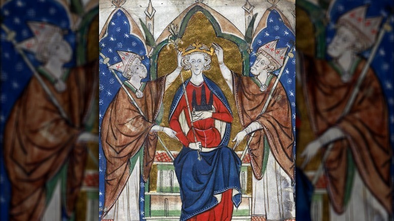 Coronation of King Henry III illumination