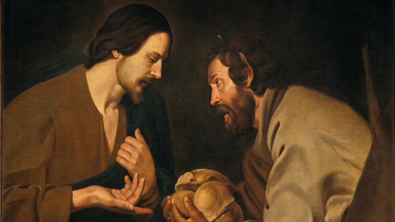 Jesus converses with devil