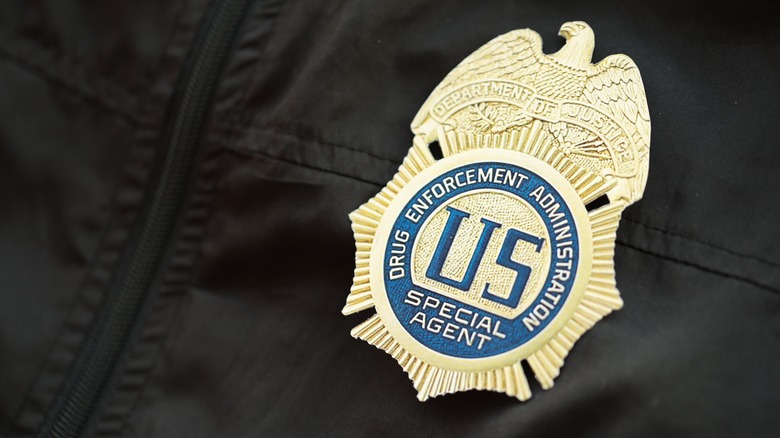 dea special agent badge black jacket