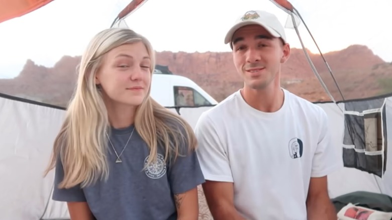 Gabby Petito and Brian Laundrie in tent