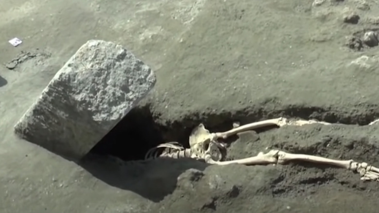 Unluckiest Man in Pompeii skeleton