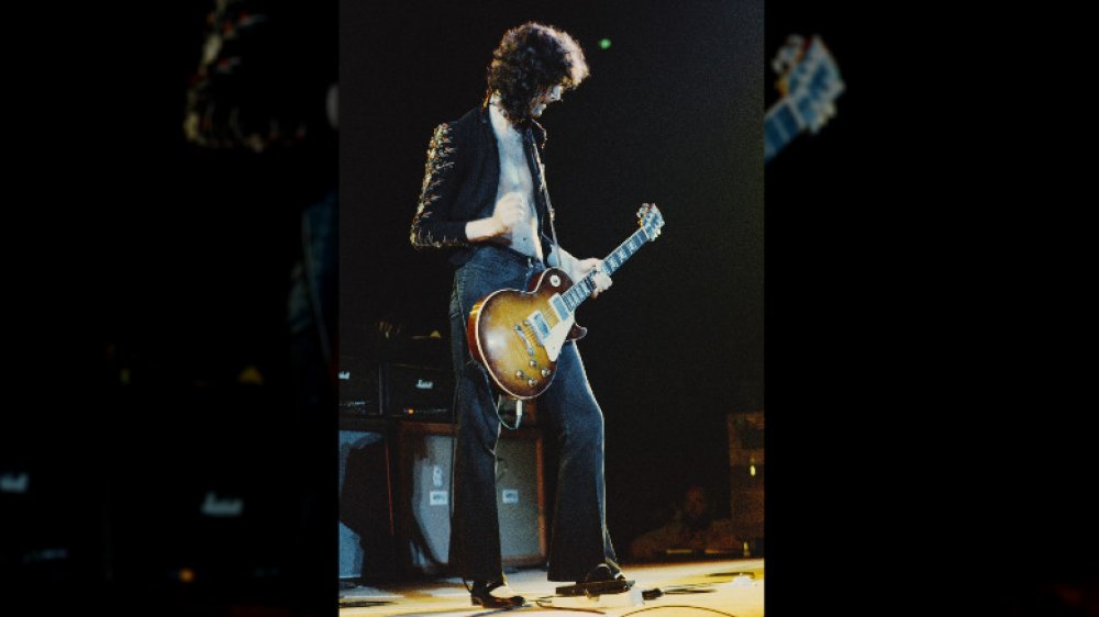 Jimmy Page of Led Zeppelin playing a 1959 Les Paul Standard