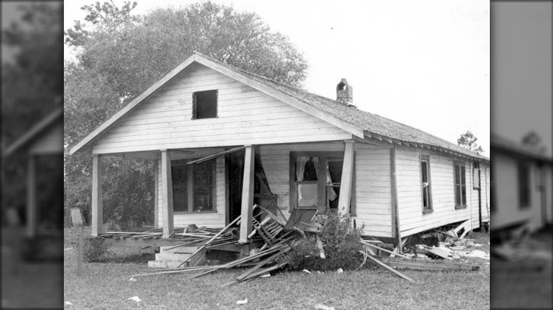 Harry and Hariette Moore's home after the bombing