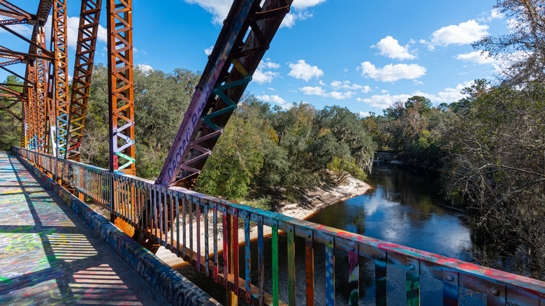 Old bridge over the Suwannee River