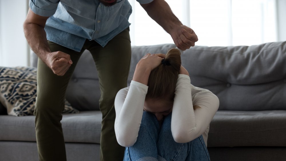 Woman being abused