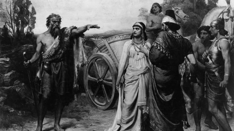 elijah threatening Ahab and Jezebel