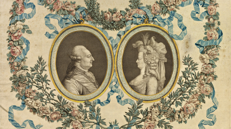 illustration of louis xvi and marie antoinette