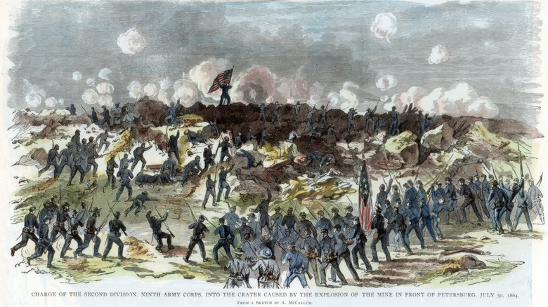 Artist's rendition of the siege of Petersburg