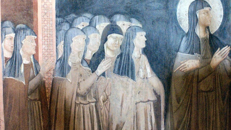 mural of the nuns of the poor clares